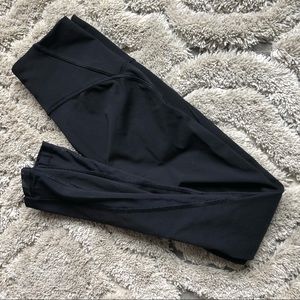 Black Lululemon leggings with mesh